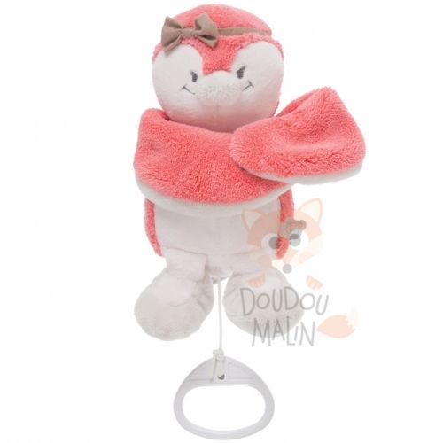  daisy et coco musical pingouin rose beige noeud 